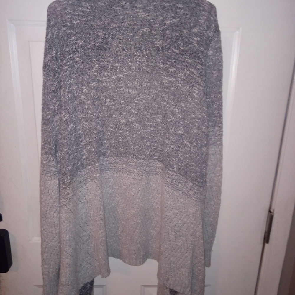 Simply Vera Vera Wang Long Cardigan XL Black/White/Grey - Picture 10 of 10